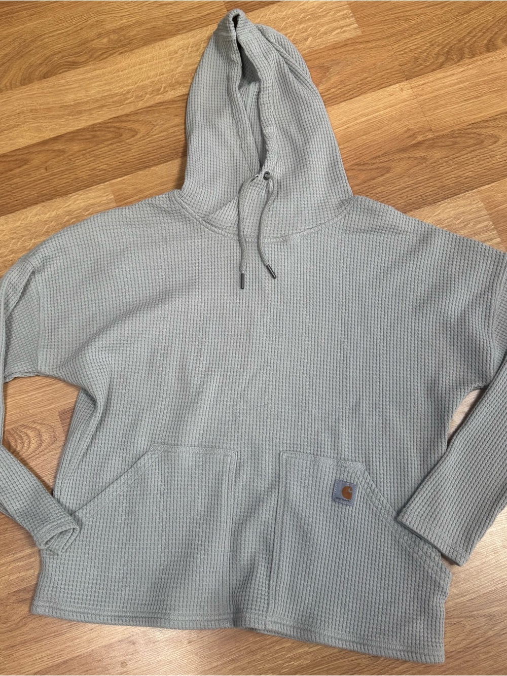 Carhartt Grey Waffle-Knit Hoodie